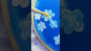 blue nature |amazing flowers | simple and easy paints #drawing #paintsplash #shorts