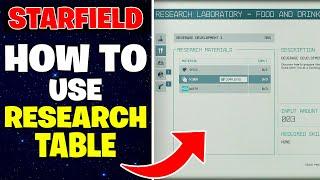 Starfield - How to Use Research Table