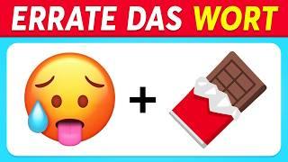 Errate das Wort anhand von Emojis  40 Wort Emoji Quiz  Emoji Challenge