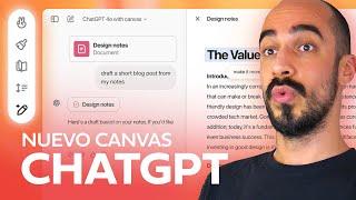 ¡NUEVO ChatGPT CANVAS!  Mejor de lo que me esperaba