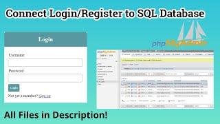 How to Connect Login Page with SQL Database in php | phpmyadmin