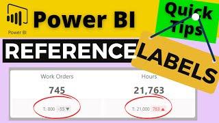 Show Targets and Highlight Variances With REFERENCE LABELS in Power BI New Card Visual