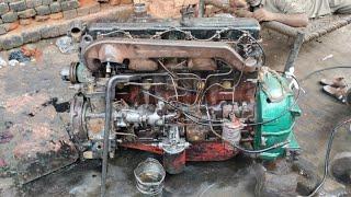 Amazing Starting Old Bedford Diesel Engine after Overhauling