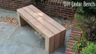 DIY Cheap Modern Outdoor Cedar Bench | 2x4 Build | $60