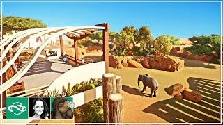  African Elephant & Sable Antelope habitat | Desert Franchise Mode | Planet Zoo |