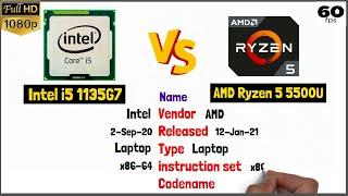 Intel Core i5 1135G7 vs AMD Ryzen 5 5500U |Processor Compare|