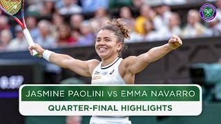 Paolini rampant as she makes history | Jasmine Paolini vs Emma Navarro | Highlights | Wimbledon 2024