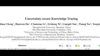 Uncertainty-aware Knowledge Tracing