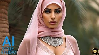 AI Art Lookbook Girl Video of Arab Beauty with Hijab ｜ A Fusion of Tradition and Technology