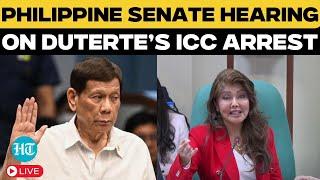 Rodrigo Duterte News Live: Philippine Senate Hearing On Duterte’s ICC Arrest | World News LIVE