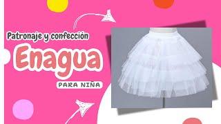 Patronaje y confección de una ENAGUA para niña | tutorial