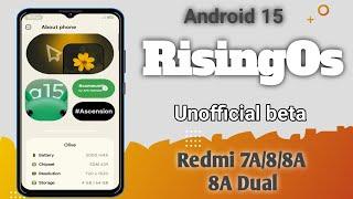 Redmi 8 New RisingOs 6.0 Custom Rom ! Mi439 New RisingOs 6.0! Android 15 ! Redmi 7A,8,8A..