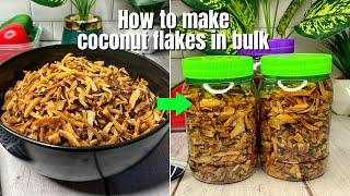 How to make coconut chips. Coconut flakes