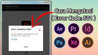 Fix Error Code 501 Adobe Illustrator | All Adobe