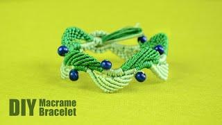 DIY Macrame Leaf Bracelet with Berries