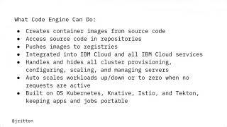 IBM Code Engine 101: Run Your Code, Containers & Batch Jobs