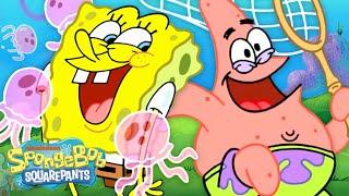 SpongeBob vs. Patrick: Who Catches MORE Jellyfish?  | @SpongeBobOfficial