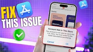 How To Fix Account Not In This Store Error In App Store On iPhone | Solve App Unavailable Error