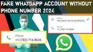 unlimited fake whatsapp account with fake number 2024 | whatsapp fake account | fake whatsapp number