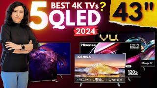 Top 5 Best Budget QLED TVs 2024  Best 4K TV Under ₹30000|Hisense U6K, VU GLOLED, TCL QLED, Toshiba
