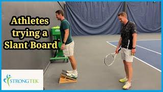 Testing the StrongTek extra large Slantboard | Athletes trying a slant board for the first time