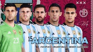 Facepack Argentina Pes 2021 World Cup Qatar 2022 | By Modo Guerrero