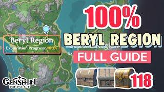 How to: Beryl Region 100% FULL Exploration ⭐ Fontaine ALL CHESTS GUIDE 4.0【 Genshin Impact 】