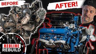 Worn-out Cadillac V-8 Engine Rebuild Time-lapse | Redline Rebuild