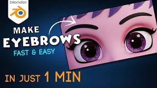 How to Make Stylized 3d Eyebrows in Blender | how to make 3d eyebrows |  AniSculpt