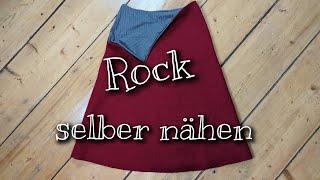 Rock aus Wollstoff selber nähen