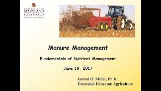 Manure Management - Fundamentals of Nutrient Management 2017