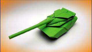 How to make a tank out of paper. Origami tank.