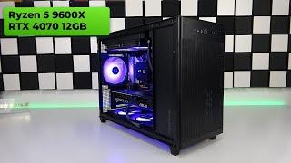 AMD Ryzen 5 9600X + RTX 4070  Built a gaming mATX ASUS PRIME PC guide + Test 1080p 1440p 2160p