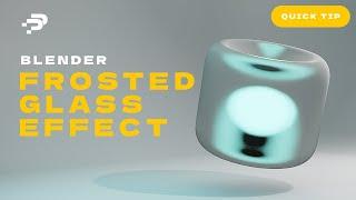 Make FROSTED GLASS in Blender fast!