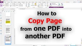 How to copy page from one PDF into another PDF in Foxit PhantomPDF