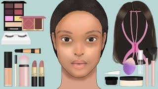 [Makeup] 모델스타일 흑인 메이크업 애니메이션 / Black Beauty makeup animation