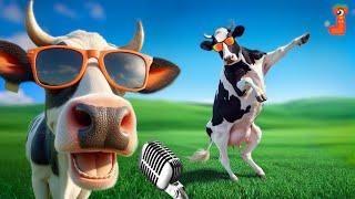 FUNNY COW DANCE FOR 11 MINUTES STRAIGHT│Cow Song & Cow Videos 2024 | dance cow | funny dancing cow
