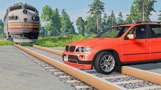 Cars vs Rails - BeamNG.drive