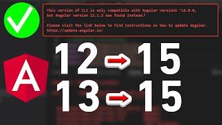 How to upgrade Angular 12 to 15 or from  14 to 15