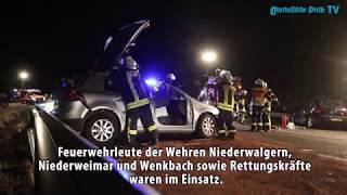 Zwei Schwerverletzte bei Unfall auf B255