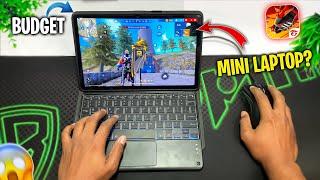 My New Mini Laptop Setup?| How to play free fire using mini laptop keyboard & Touchpad on Radmi Pad