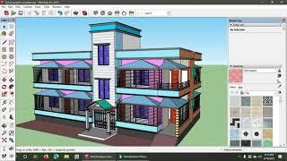 Sketch Up 3D Drwaing Full Tutorial Bangla  Sketch up Exterior Design Bangla A to Z full 3D complete