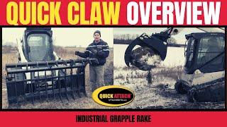 Quick Claw™ Industrial Grapple Rake for skid steer overview