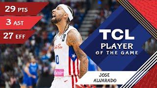 Jose Alvarado (29 PTS) | TCL Player Of The Game | PUR vs ITA | FIBA OQT 2024 Puerto Rico