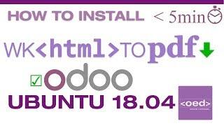 How to install wkhtmltopdf 0.12.5 ubuntu 18.04 Compatible with odoo 13