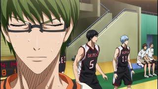 Takao stops Kuroko's passes, Midorima shows off his 3-point long throw