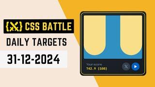 CSS Battle Daily Targets Solution | December 31, 2024 | #html #css #cssbattle