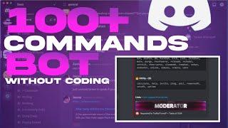 100+ Commands Discord Bot Without Coding | Advanced Bot | Source Code