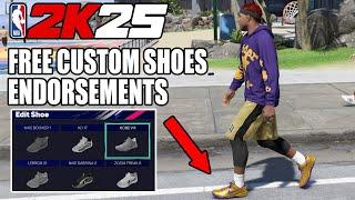 HOW TO UNLOCK FREE CUSTOM SHOES via ENDORSEMENTS IN NBA 2K25