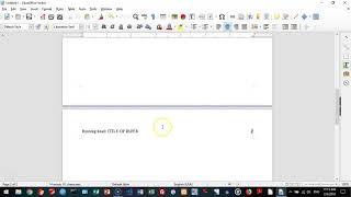 Creating An APA formatted document in LibreOffice